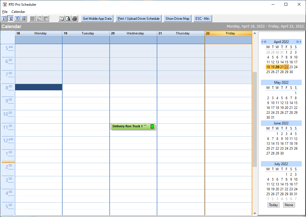 RTO Pro Scheduler / Calendar